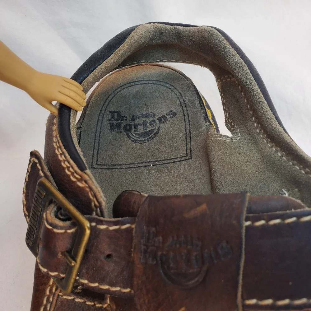 Vintage 90's Dr. Martens AirWair 8A60 Chunky Fisherman Sandals Mens 12 Brown
